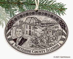 Whiteside County Illinois Engraved Ornament