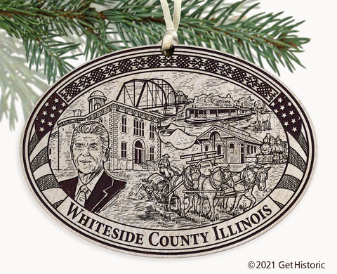 Whiteside County Illinois Engraved Ornament