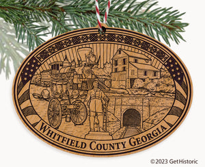 Whitfield County Georgia Engraved Natural Ornament
