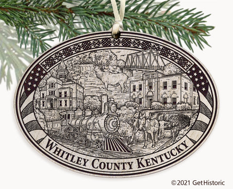 Whitley County Kentucky Engraved Ornament