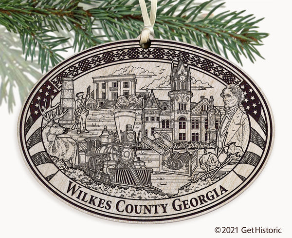 Wilkes County Georgia Engraved Ornament