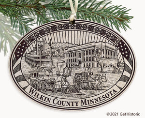 Wilkin County Minnesota Engraved Ornament