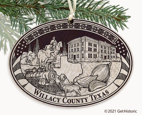 Willacy County Texas Engraved Ornament