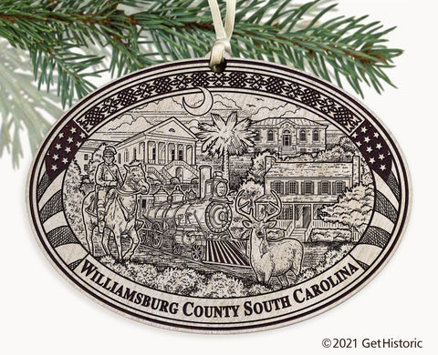 Williamsburg County South Carolina Engraved Ornament