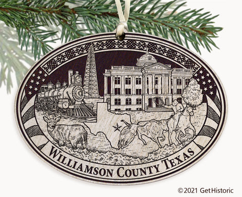 Williamson County Texas Engraved Ornament