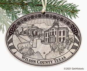 Wilson County Texas Engraved Ornament