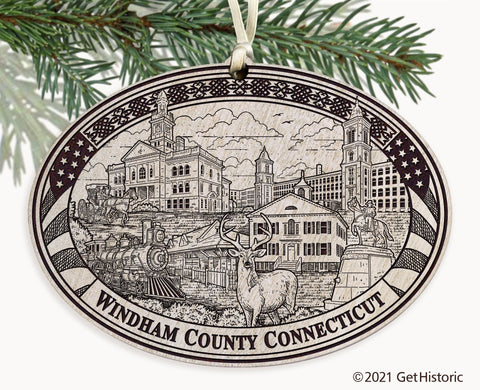 Windham County Connecticut Engraved Ornament