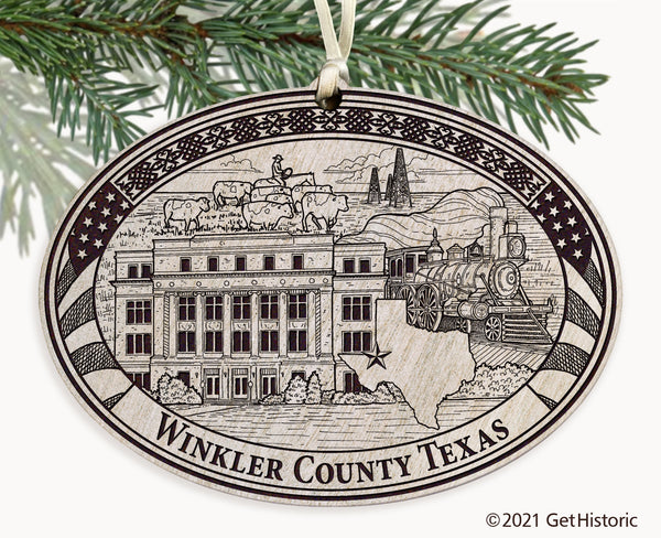 Winkler County Texas Engraved Ornament