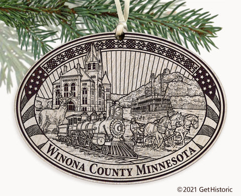 Winona County Minnesota Engraved Ornament