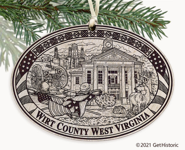 Wirt County West Virginia Engraved Ornament