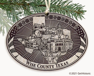 Wise County Texas Engraved Ornament