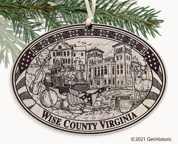 Wise County Virginia Engraved Ornament