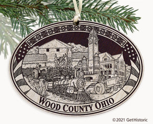 Wood County Ohio Engraved Ornament