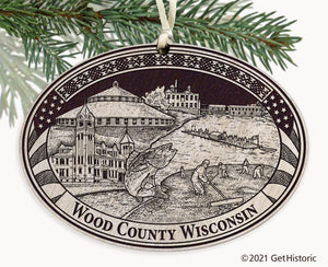 Wood County Wisconsin Engraved Ornament