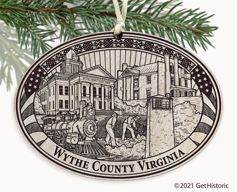 Wythe County Virginia Engraved Ornament