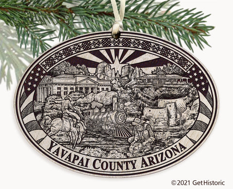 Yavapai County Arizona Engraved Ornament
