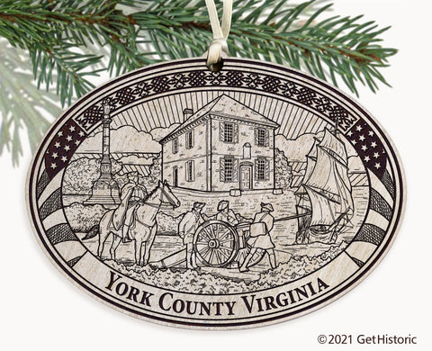 York County Virginia Engraved Ornament