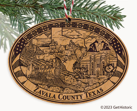 Zavala County Texas Engraved Natural Ornament