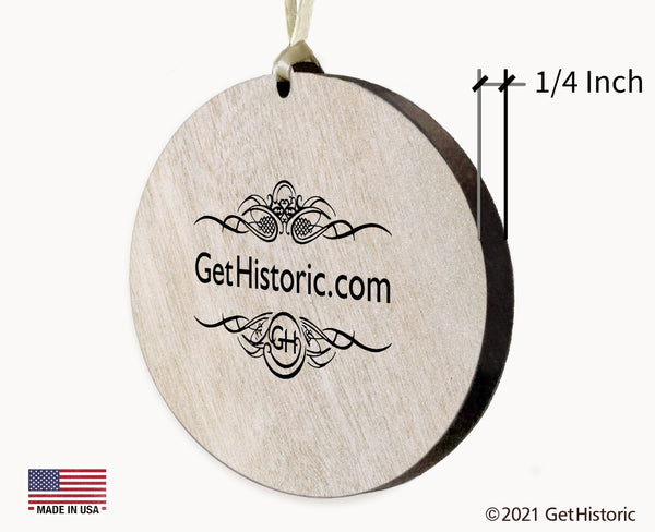 Personalized Wooden Engraved Ornament Detail